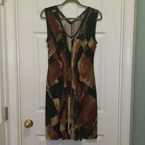 Simply Vera  Vera Wang  patterned dress Sz M